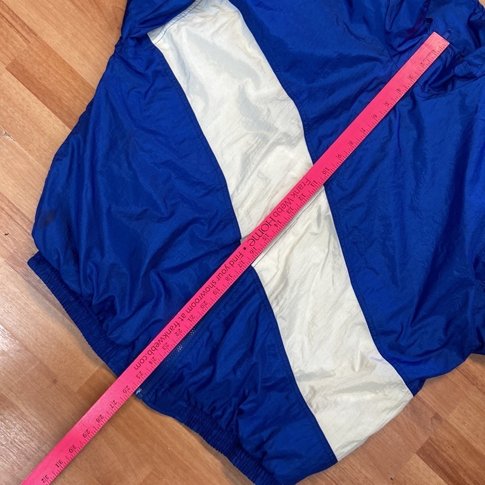 Vintage Tonix Full Zip Windbreaker Large 80’s Blue and white Color Block - Picture 6 of 10